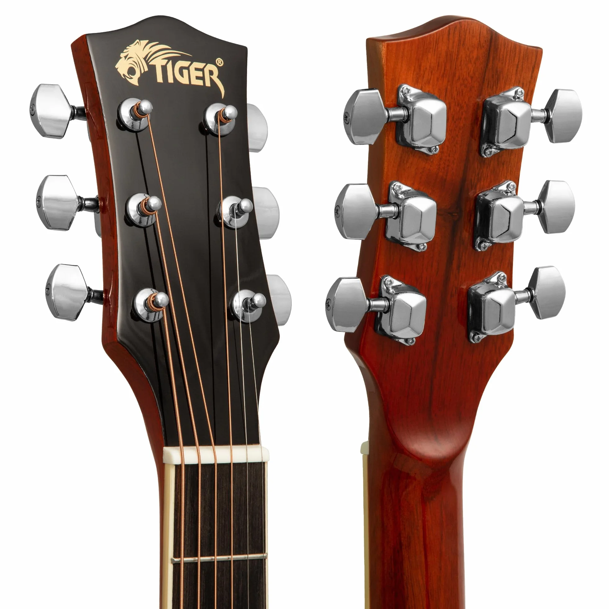 Tiger - Guitarra acústica para principiantes (tamaño pequeño)
