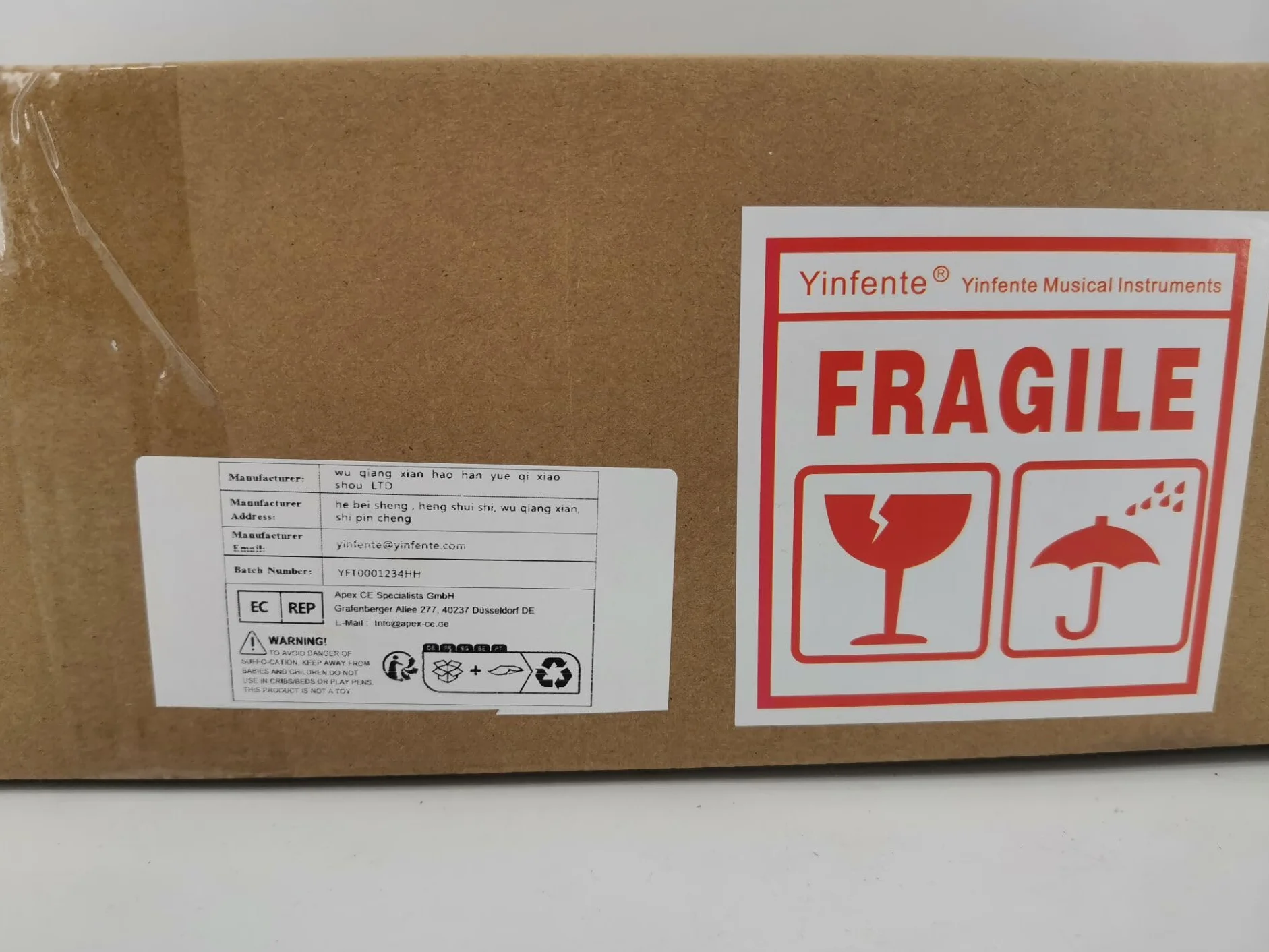 yinfente Funda para violín de fibra de carbono 4/4 tamaño completo con asa trasera ligera