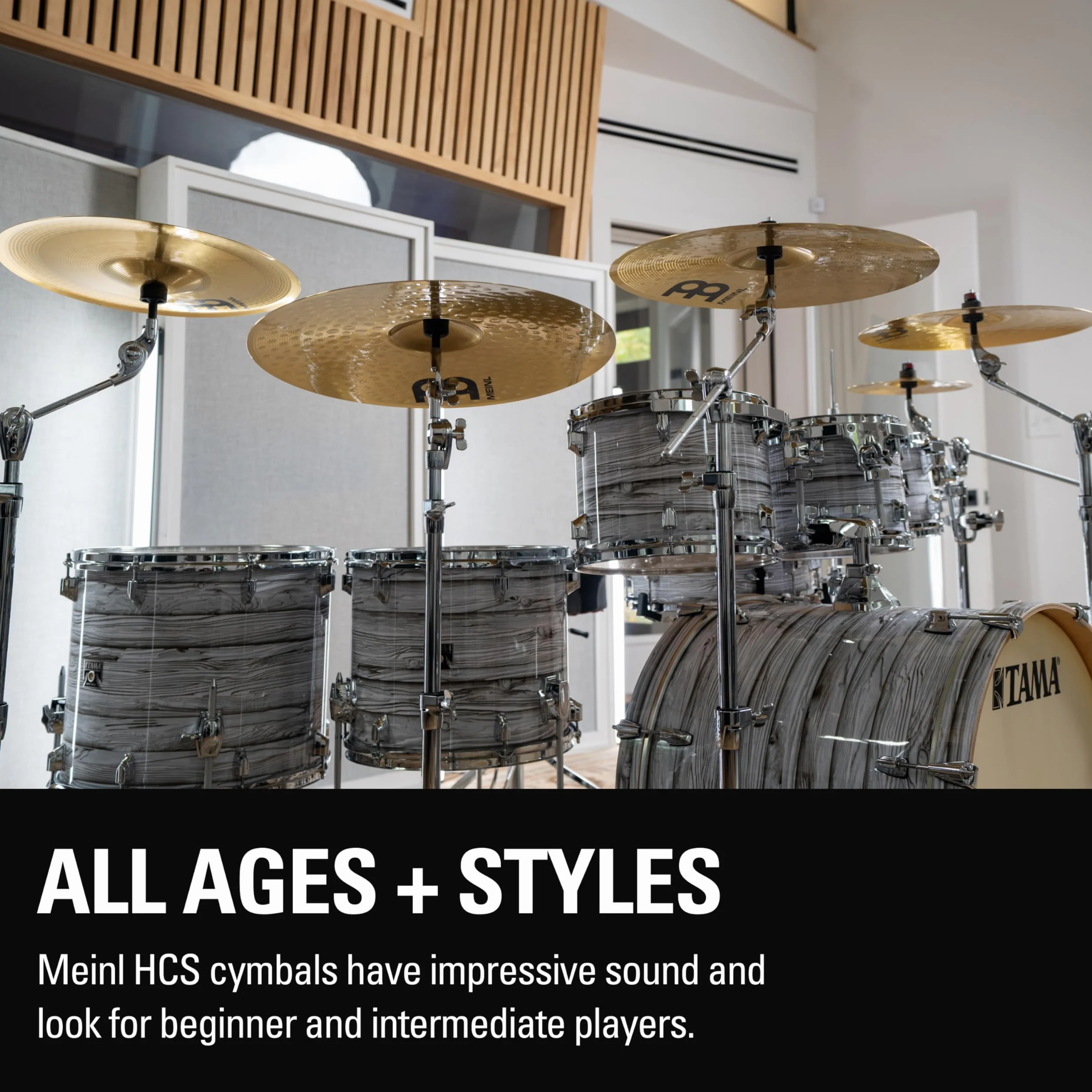 Meinl Cymbals HCS Plato Ride de 22 pulgadas (55,88cm) Platillos de Batería – Latón, Acabado Tradicional (HCS22R)